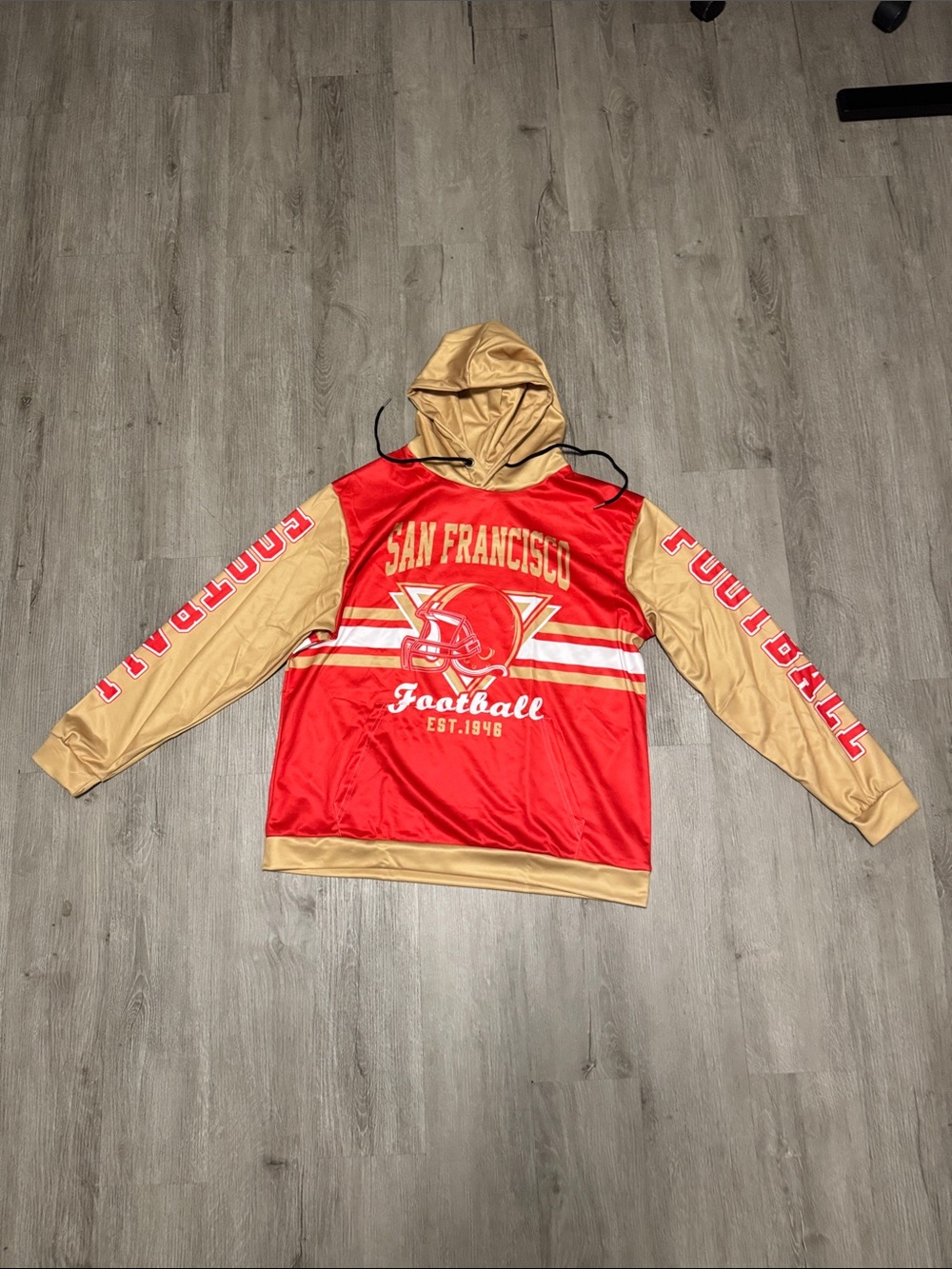 San Francisco Red & Gold Football Hoodie Jacket